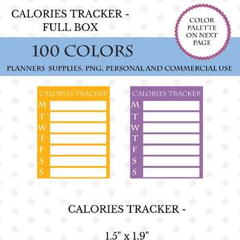 Calorie Tracker Printable Planner Stickers