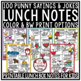100 Funny Encouraging Punny Sayings & Jokes Lunch Box Note