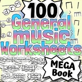 100 General Music Worksheets | Tests, Quizzes, Homework, C