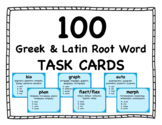 100 Greek and Latin Root Word TASK CARDS