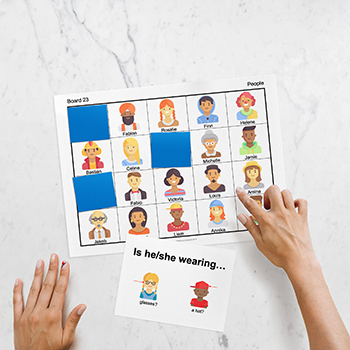 100 Guess Who? Game Boards with Cue Cards - EDITABLE Distance Learning