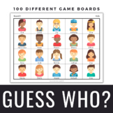 100 Guess Who? Game Boards with Cue Cards - EDITABLE | Dis