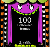 100 Halloween frames!-color and black/white-