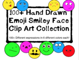 100+ Hand Drawn Clip Art Emoji Smiley Face Personal and Co