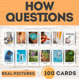 100 How Questions Picture Card for Autism Comprehension Sp