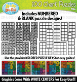 100 Hundreds Charts Puzzles Clipart {Zip-A-Dee-Doo-Dah Designs}