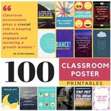 100 Inspirational Classroom Poster Printables + Summer Pre