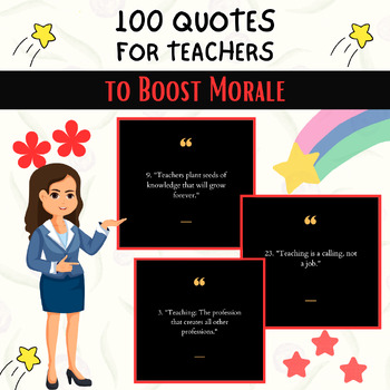 Preview of 100 Inspiring Teacher Quotes to Boost Morale and Fire Up Your Classroom