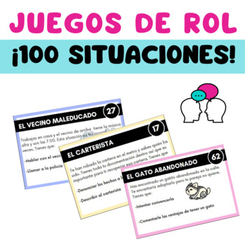 Preview of 100 JUEGOS DE ROLES EN ESPAÑOL/ ROLE PLAYING IN SPANISH