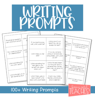 Preview of Student Writing Journal Prompts