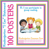100 Kindergarten "I Can" Common Core Math and ELA Posters