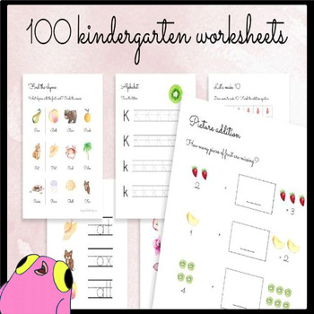 Preview of 100 Kindergarten Worksheets: A Colorful Journey to Learning!
