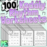 100 Kodály Rhythm Worksheets | K-5 Rhythm And Counting Studies