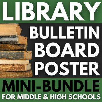Preview of 100 Library Posters MINI-BUNDLE | Middle & High School Library Decor