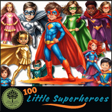 100 Little Superheroes {A Novel Idea Digital Clip Art}