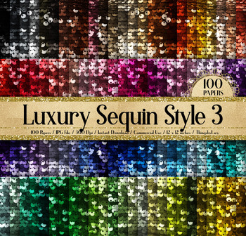 Preview of 100 Luxury Shimmer Sequin Style 3 Digital Papers