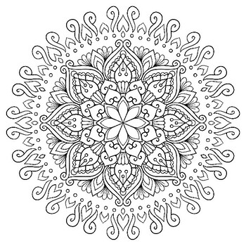 Bundle of 100 Mandalas Coloring Book Page - MasterBundles