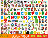 100+ Mario Font, Mario Clipart, Super Mario Font , Mario L