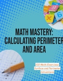 100 Math Exercises Surface and Perimeter Calculations - su