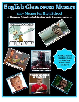 Preview of 100+ Editable Memes for the High School English Classroom