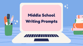 100 Middle School Writing Prompts: Google Slides (EDITABLE)
