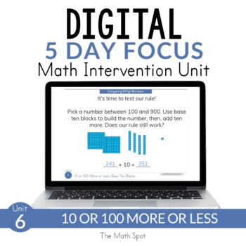 Preview of 100 More 100 Less 10 More 10 Less  | 2nd Grade Digital Math Unit