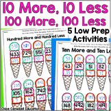 100 More 100 Less 10 More 10 Less Worksheets - More or Les