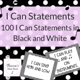 100 Music I Can Statements based on NAFME Standards | Blac
