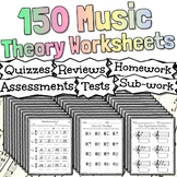 150 Music Theory Worksheets | Tests Quizzes Homework Revie