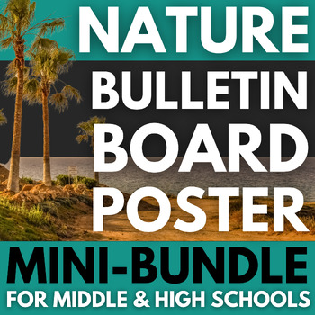 Preview of 100 Nature Posters MINI-BUNDLE | Middle & High School Bulletin Boards