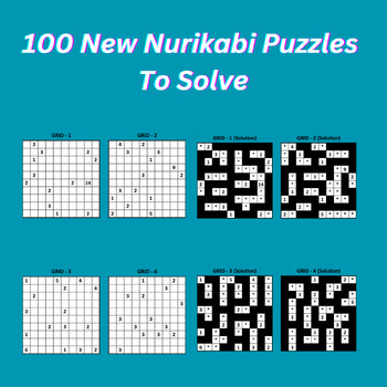 Preview of 100 New Nurikabi Puzzles To Solve