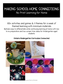 Preview of 100+ No Print Play Based Activities + Weekly Themes