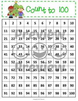 Skip Counting Charts 100s Christmas by Sweetie's | TPT