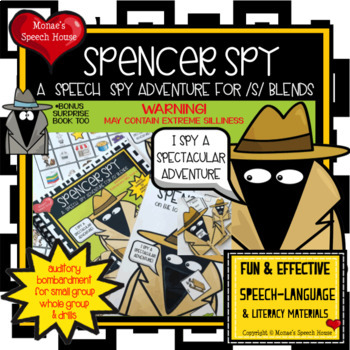 Preview of Speech Spy Auditory Bombardment WORKSHEETS book SPEECH THERAPY PRE-K