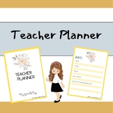 100 Page Teacher Planner - Flower Themed