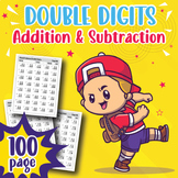 Double Digit Addition & Subtraction Worksheets With & With