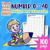 Addition and Subtraction Within 40 Worksheets Math Facts F