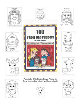 Preview of 100 Paper Bag Puppets for Bible Classes
