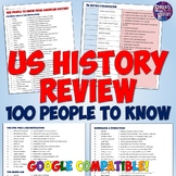 US History - 100 People to Know Review Guide