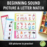 100 Pictures and Beginning Letter Matching Activity