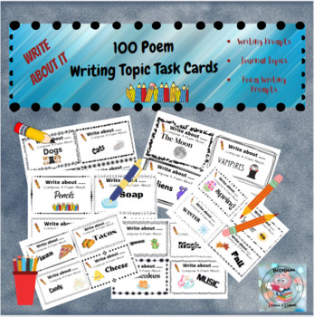 Preview of 100 Poem Writing Task Cards