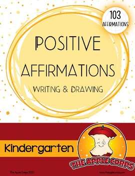 Preview of 100 Positive Affirmation Writing and Drawing Social Emotional Learning Pack