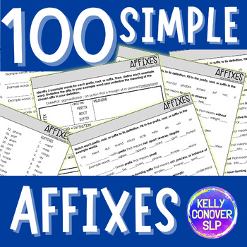 Preview of 100 Prefixes, Suffixes and Roots for Morphology Practice