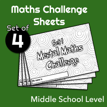 mental math challenges teaching resources teachers pay teachers