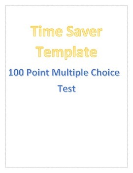 Multiple Choice Test Template Word from ecdn.teacherspayteachers.com