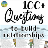 100+ Questions to Build Relationships | Digital & Print SEL Activity