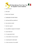 100 Questions to Spark Conversation in Italian