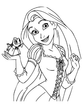 coloring pages of disney princesses tangled