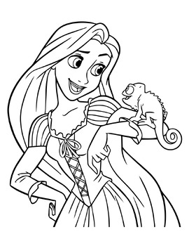 princess coloring pages rapunzel printable