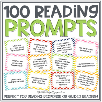 100 Reading Response Prompts by Third in Hollywood | TpT